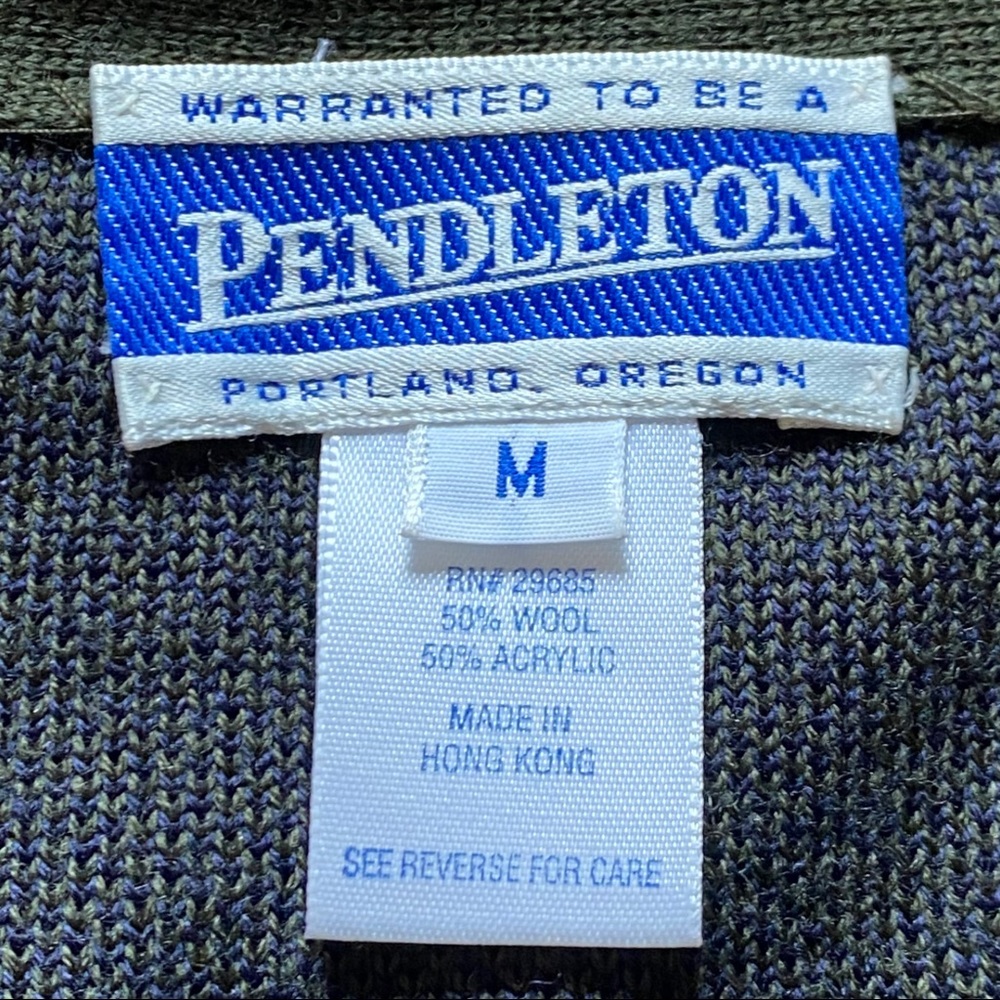 Pendleton Women’s Green Wool Blend Button Vest Sz… - image 3